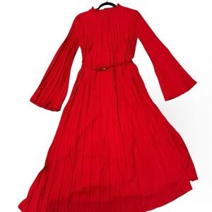 MOTF Vibrant Red Ruffled Dress
